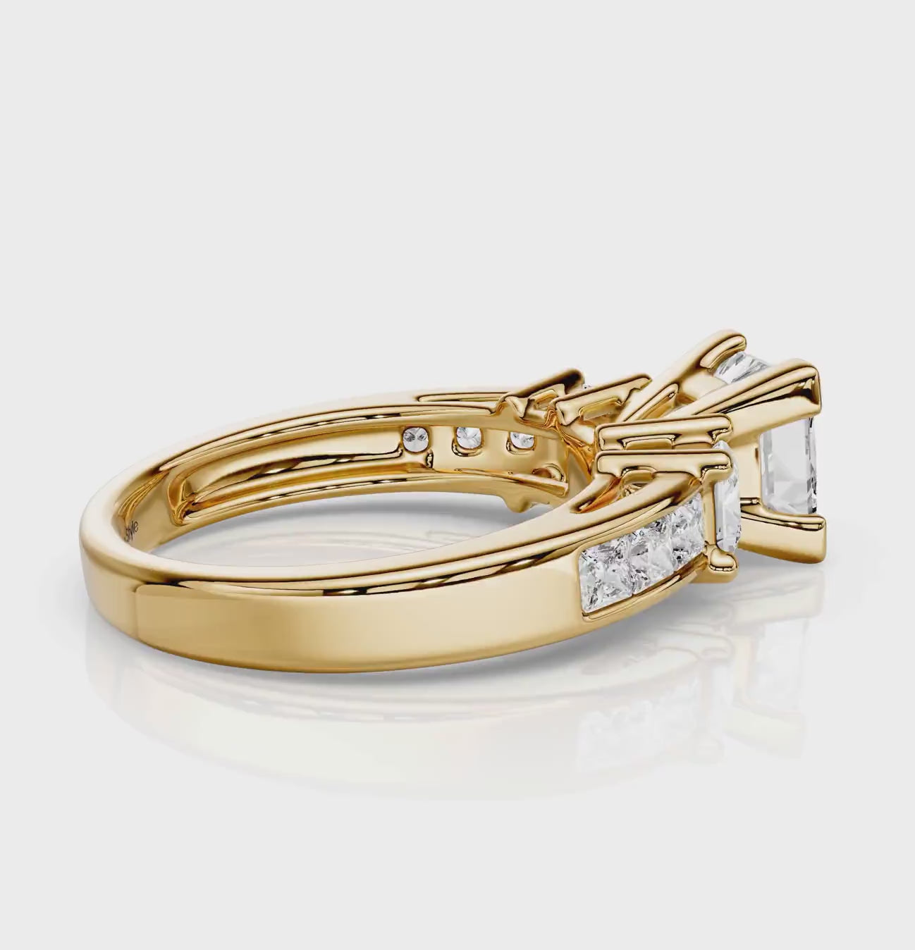 1.20-2.35 CT Princess Cut Natural Diamonds - Engagement Ring