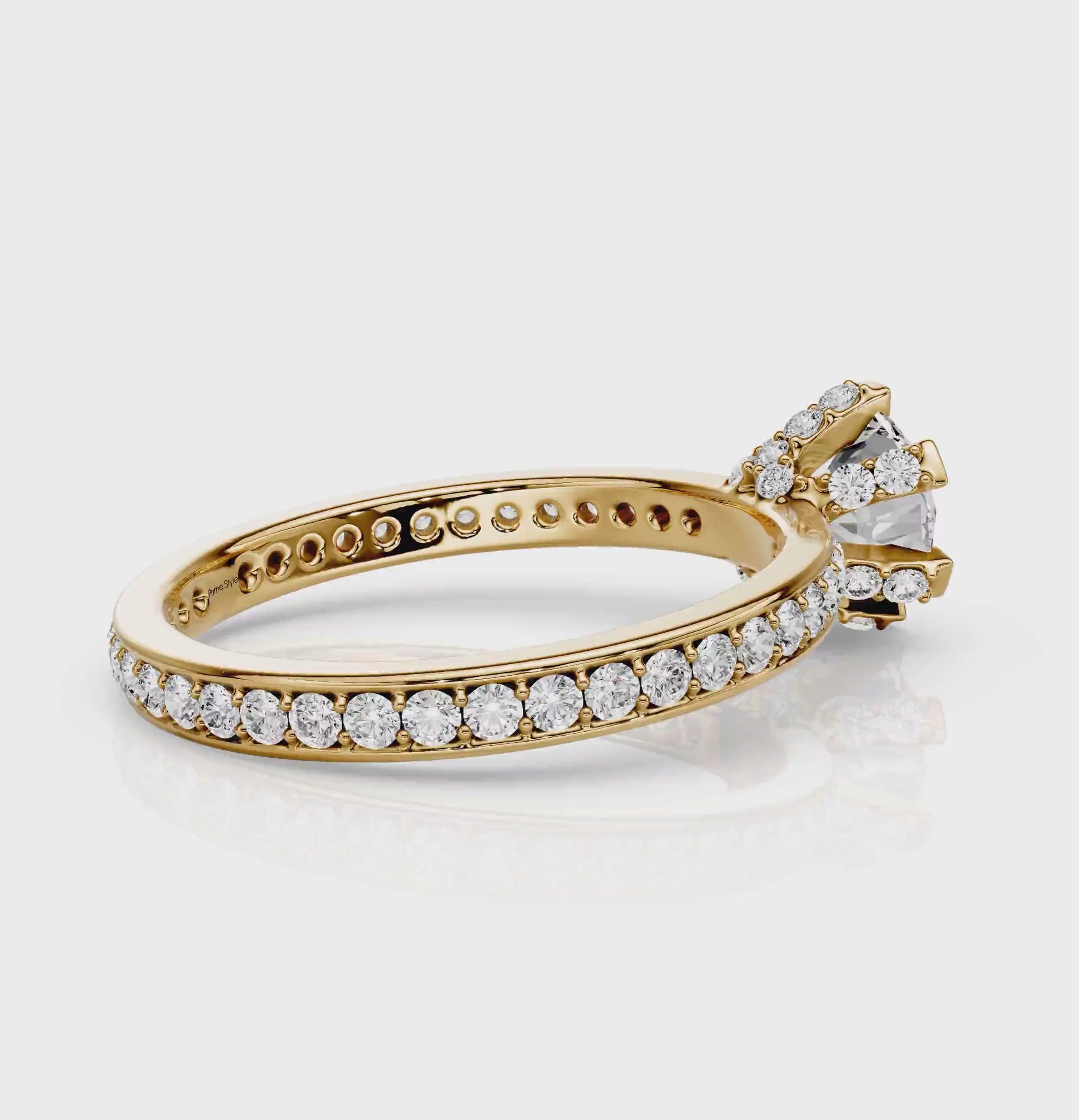 0.90-2.05 CT Round Cut Natural Diamonds - Engagement Ring