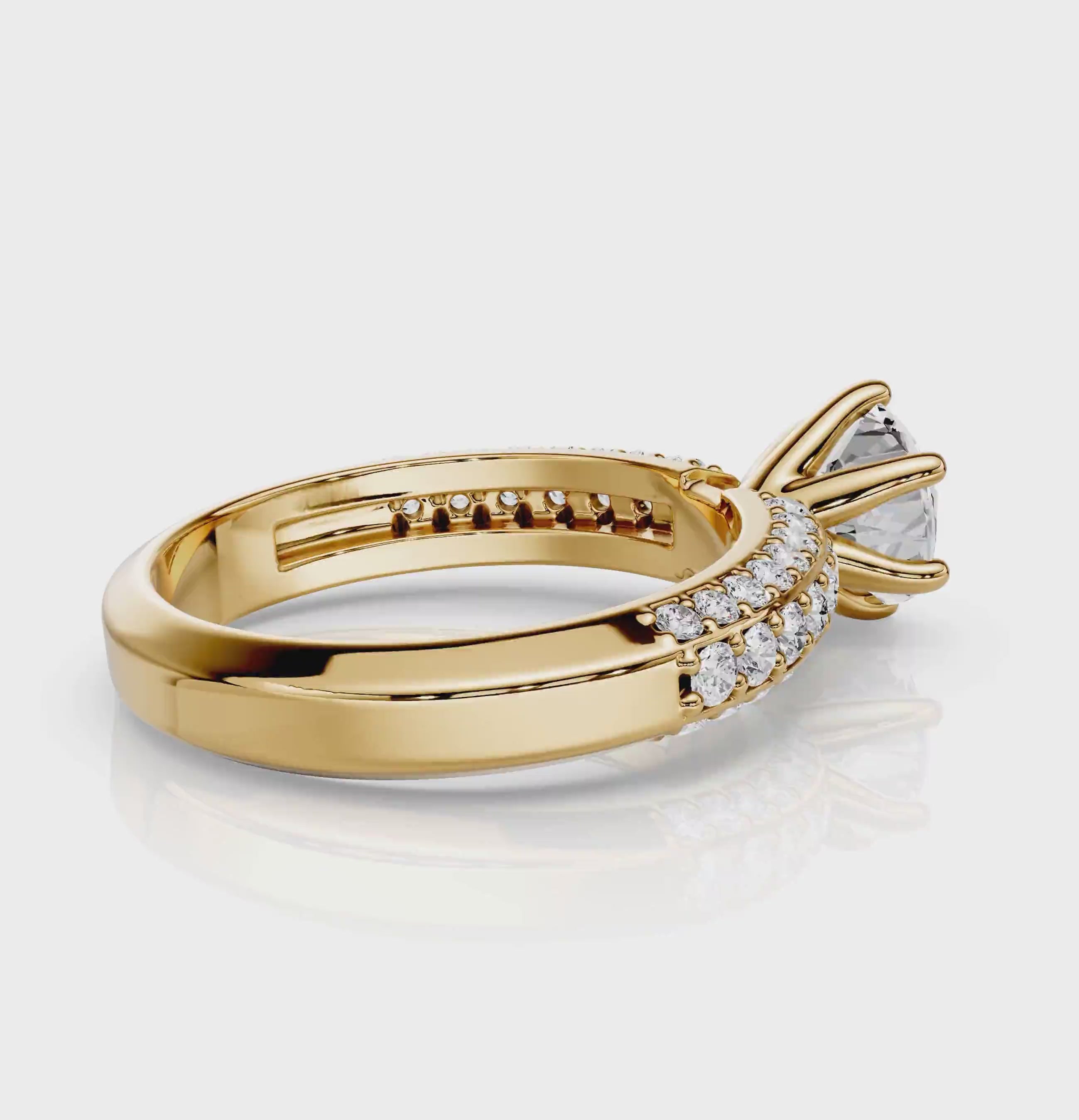 0.95-2.10 CT Round Cut Natural Diamonds - Engagement Ring