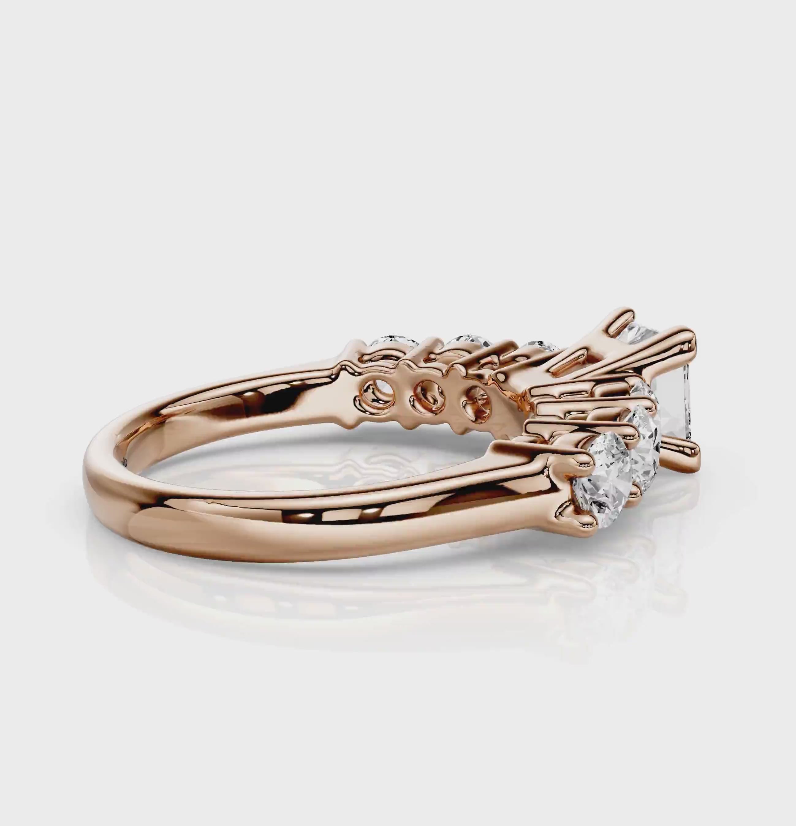 1.45-6.95 CT Round Cut Diamonds - Engagement Ring