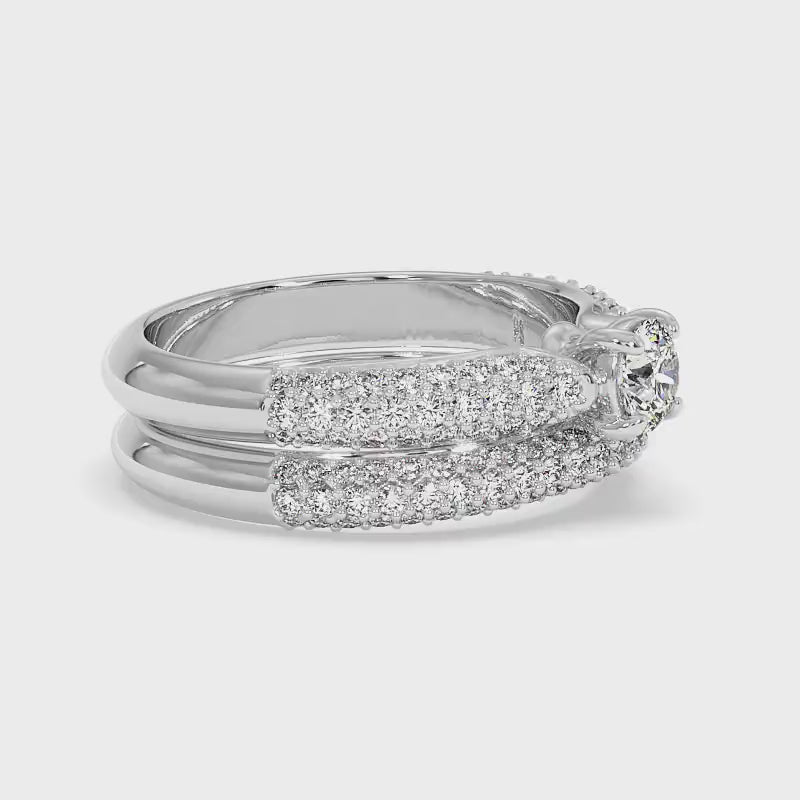 1.50-2.65 CT Round Cut Diamonds - Bridal Set