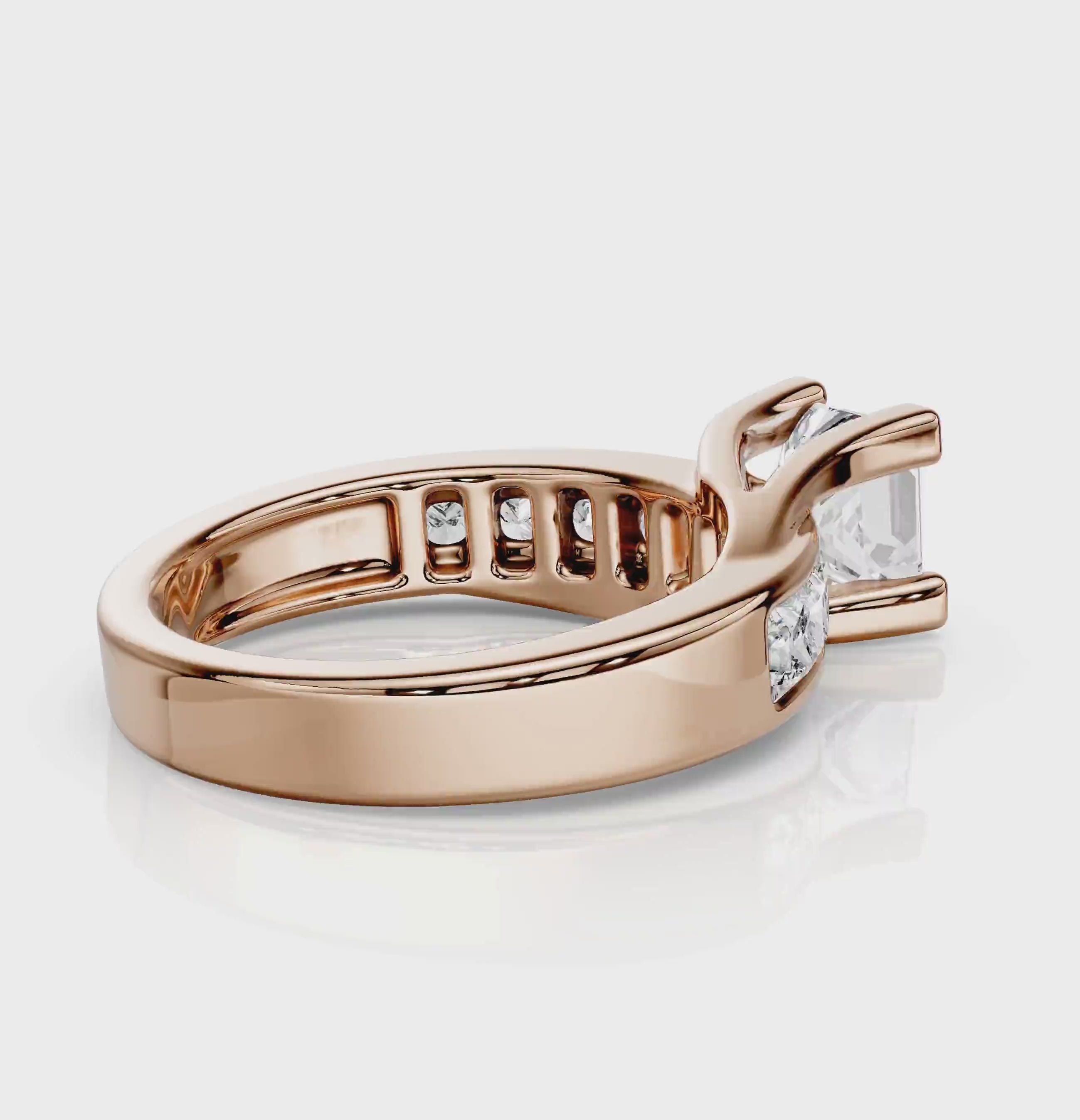 1.10-6.60 CT Princess Cut Diamonds - Engagement Ring