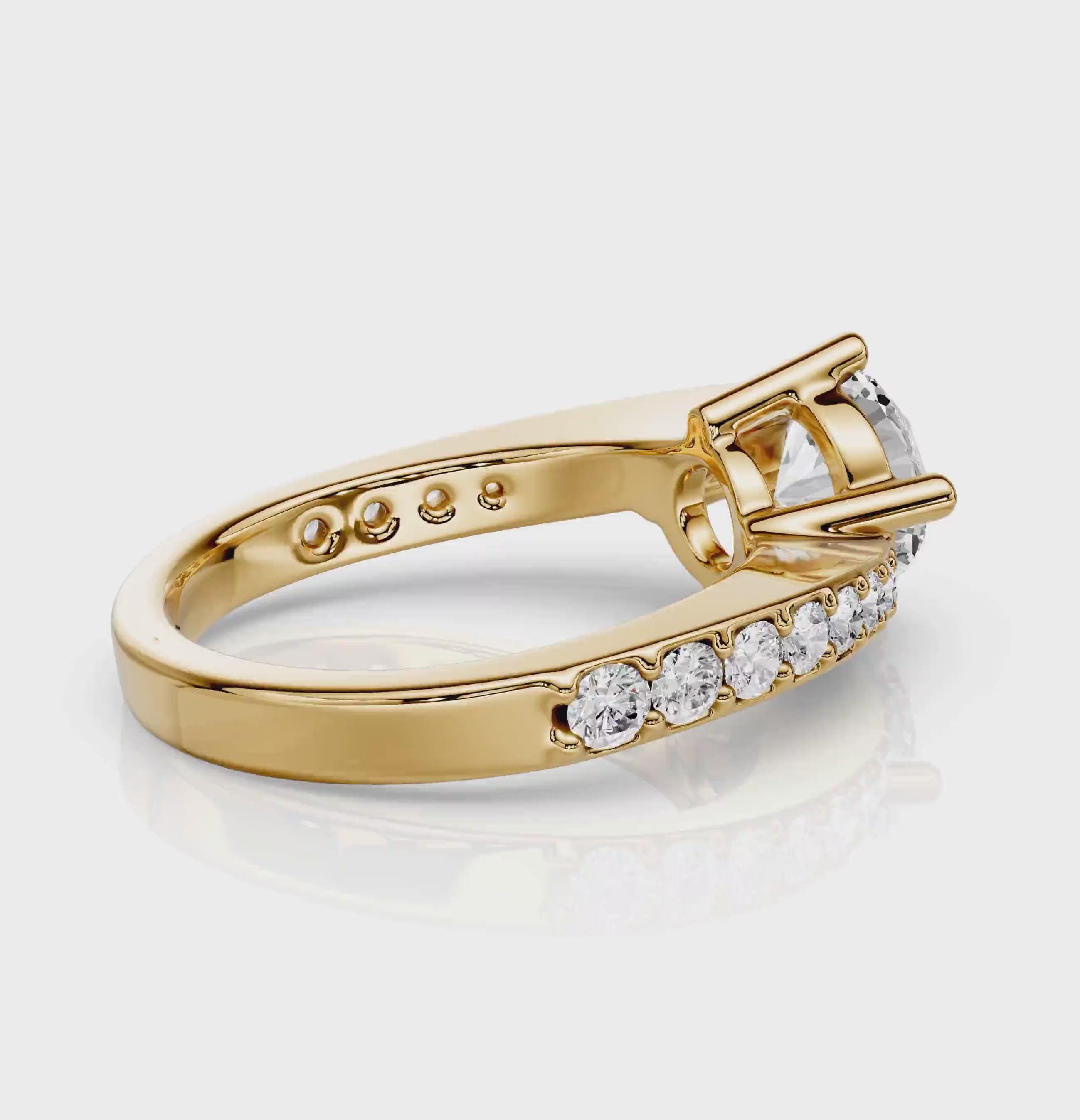 0.85-6.35 CT Round Cut Diamonds - Engagement Ring