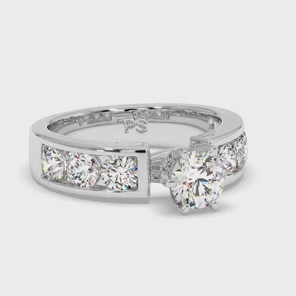 2.00-4.50 CT Round Cut Lab Grown Diamonds - Engagement Ring