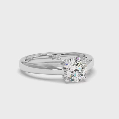 0.35-1.50 CT Round Cut Diamonds - Solitaire Ring