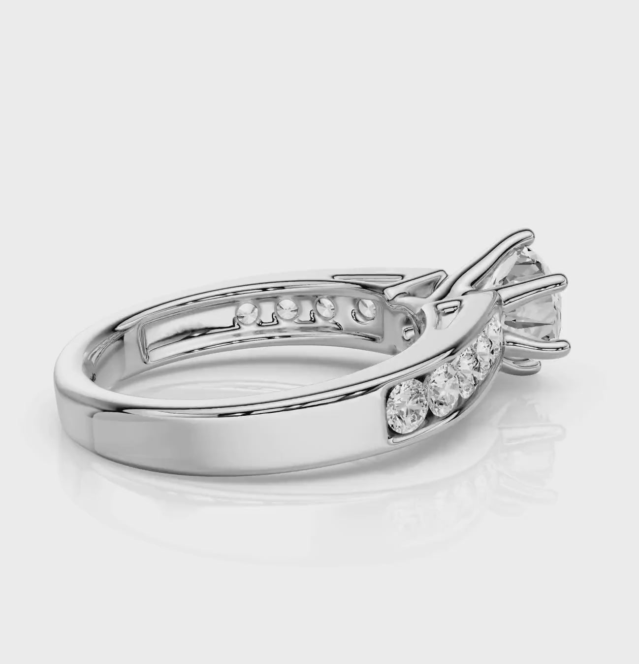 1.15-6.65 CT Round Cut Diamonds - Engagement Ring