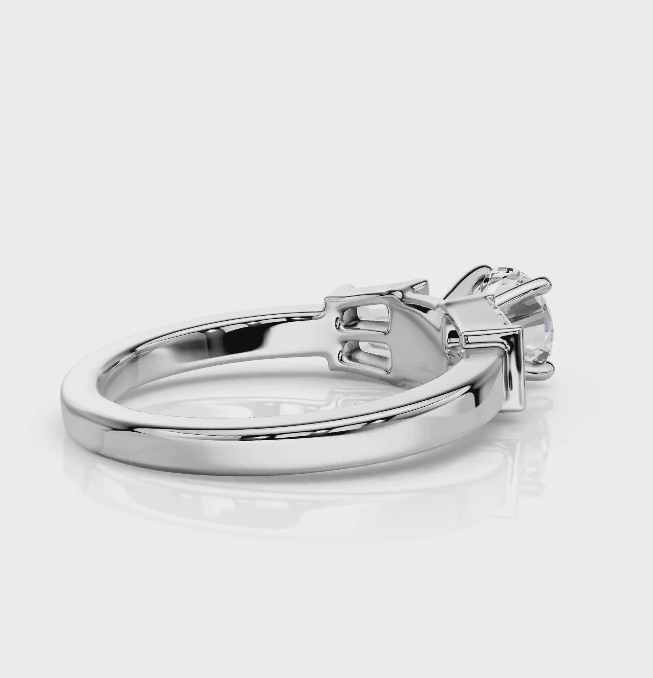 0.75-1.90 CT Round &amp; Taper Cut Natural Diamonds - Engagement Ring