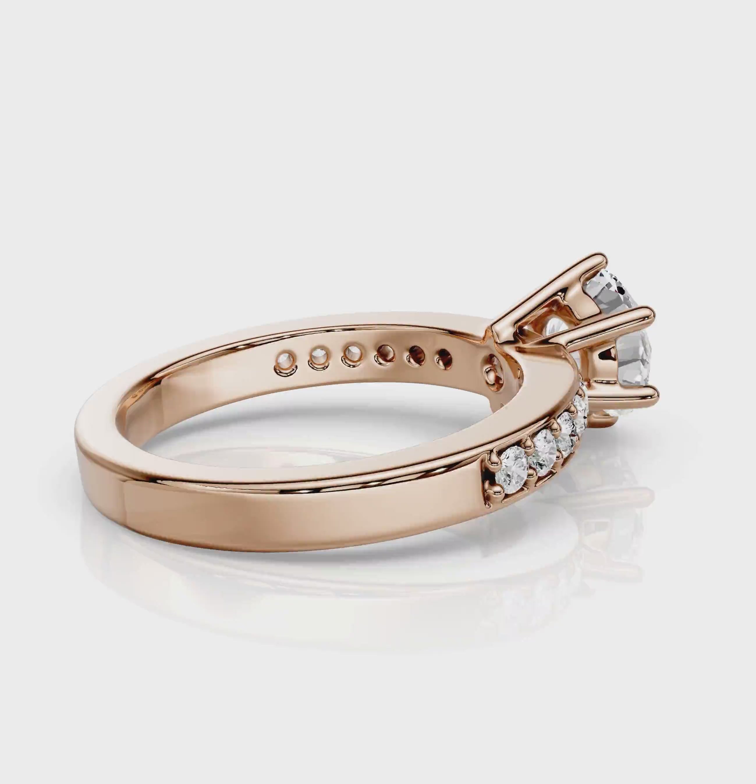 0.75-6.25 CT Round Cut Diamonds - Engagement Ring