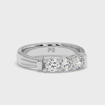 1.05-3.55 CT Round Cut Lab Grown Diamonds - Engagement Ring