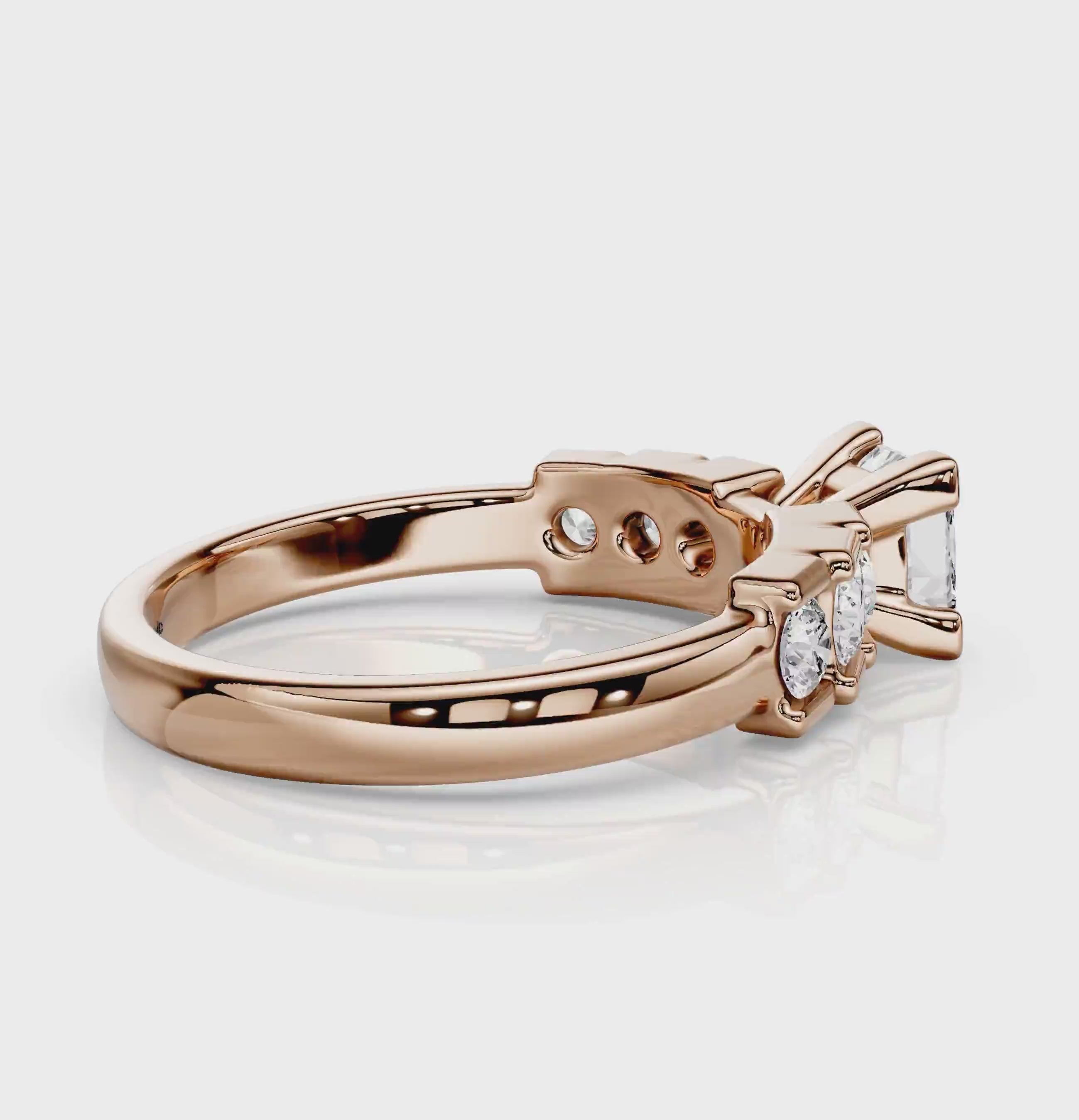 1.10-6.60 CT Princess &amp; Round Cut Diamonds - Engagement Ring