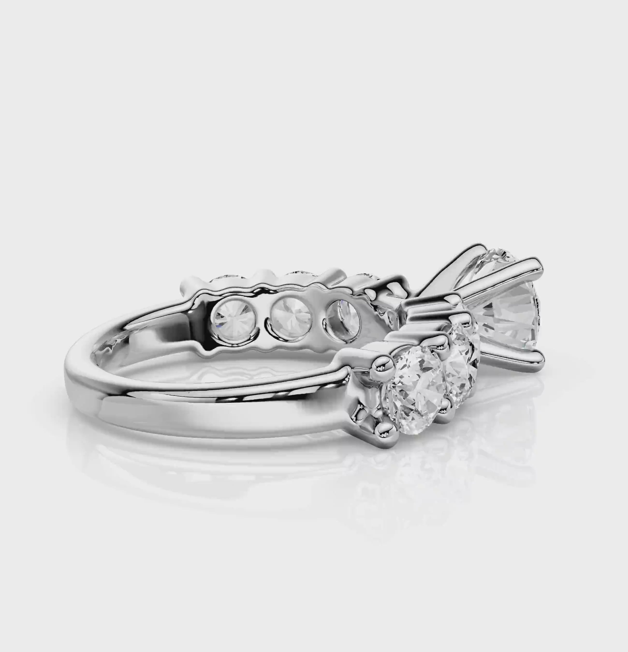 1.85-3.00 CT Round Cut Natural Diamonds - Engagement Ring