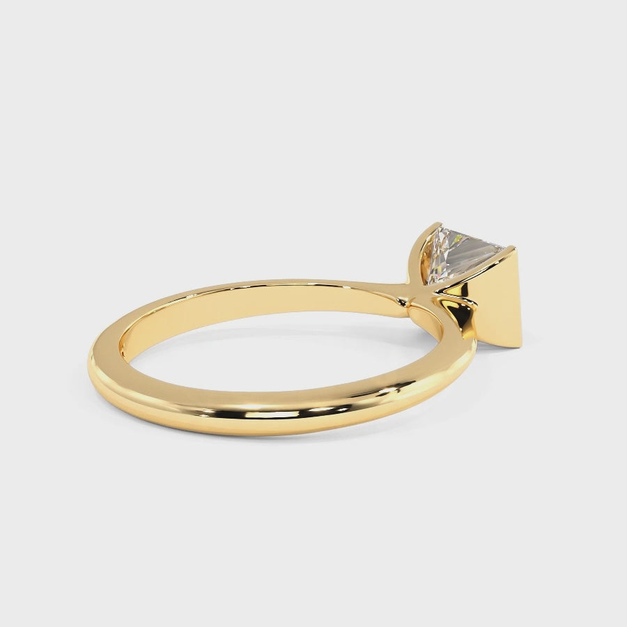 0.50-3.00 CT Princess Cut Lab Grown Diamonds - Solitaire Ring