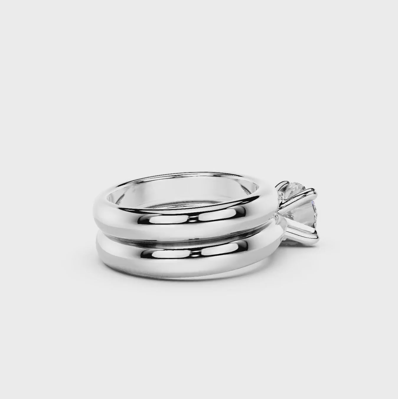 0.60-6.10 CT Round Cut Diamonds - Bridal Set