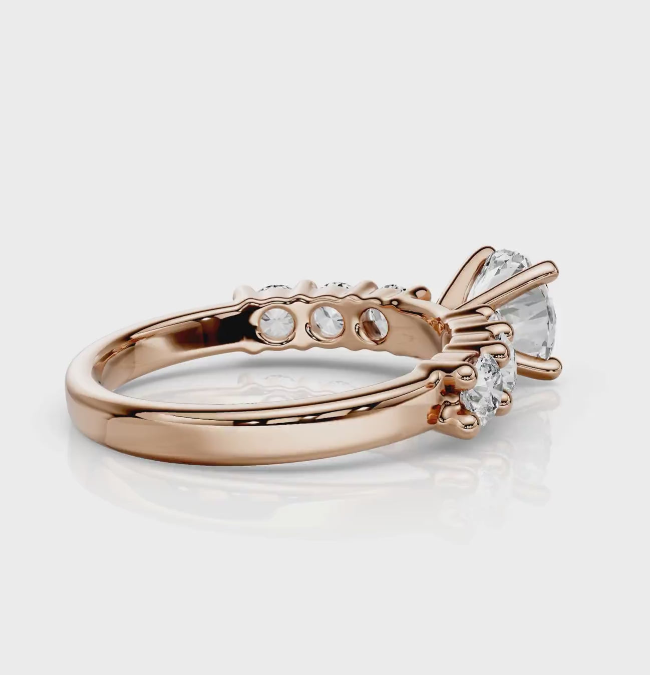 1.40-6.90 CT Round Cut Lab Grown Diamonds - Engagement Ring
