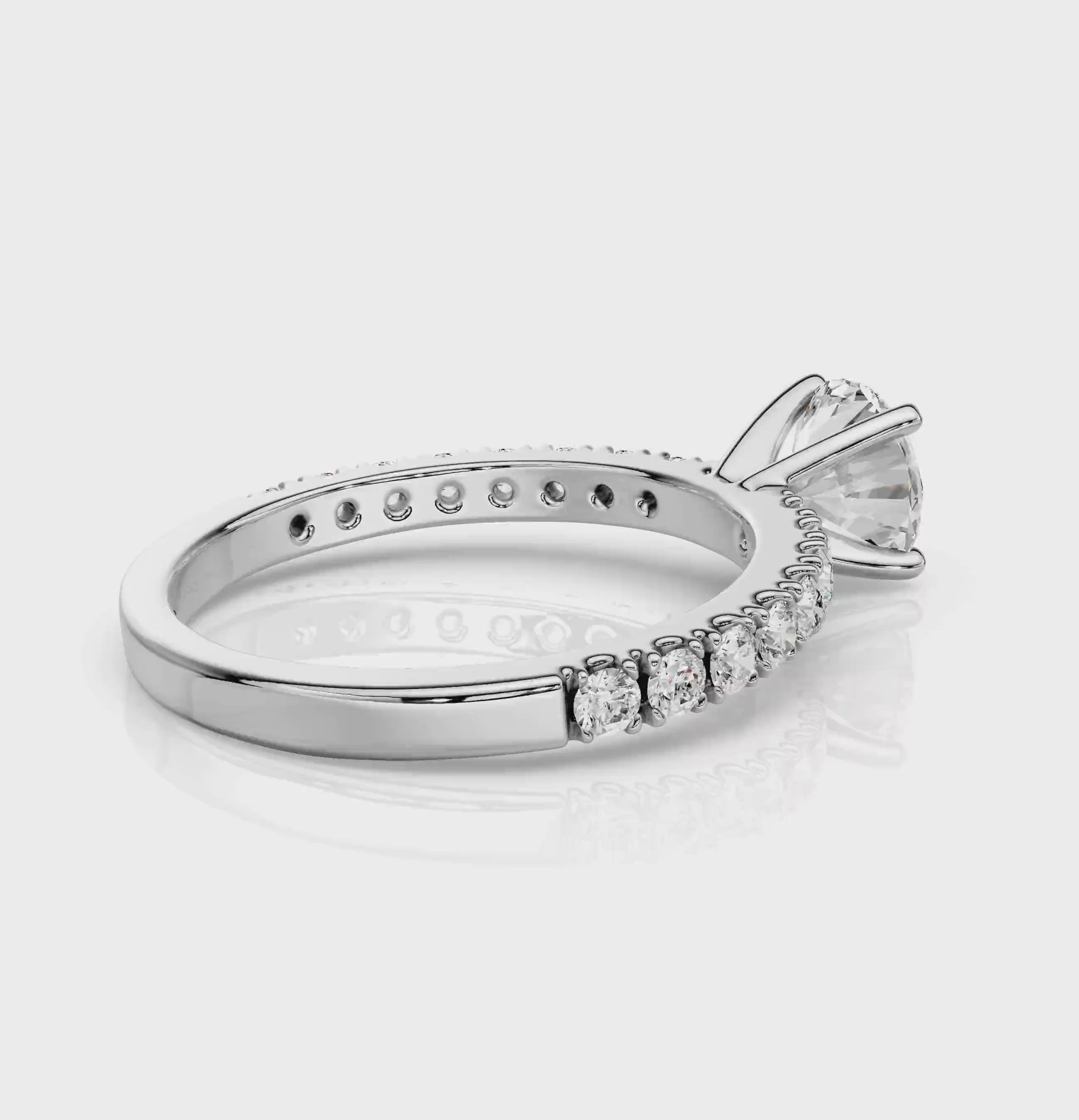 0.90-6.40 CT Round Cut Diamonds - Engagement Ring