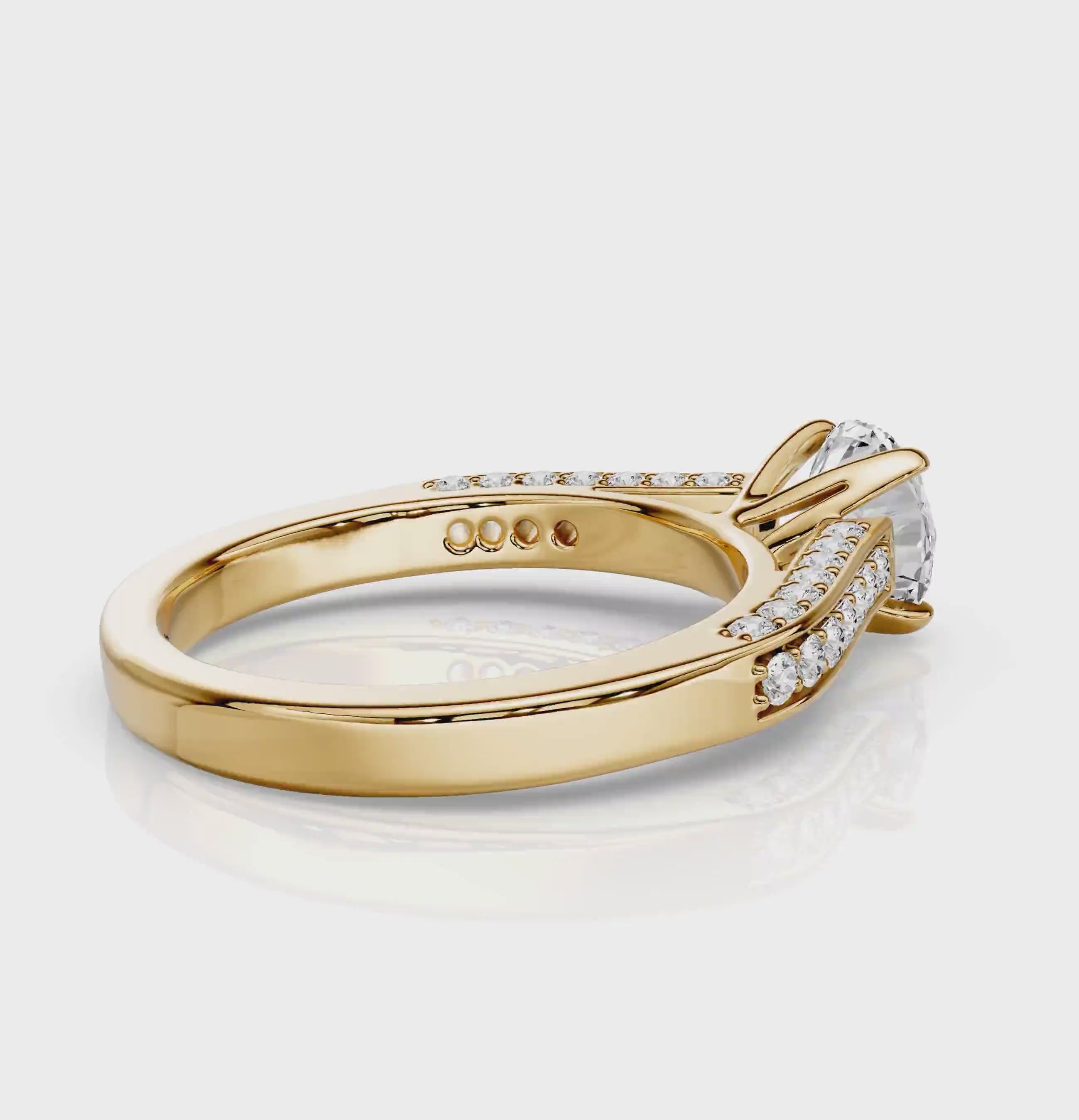 0.75-1.90 CT Round Cut Natural Diamonds - Engagement Ring