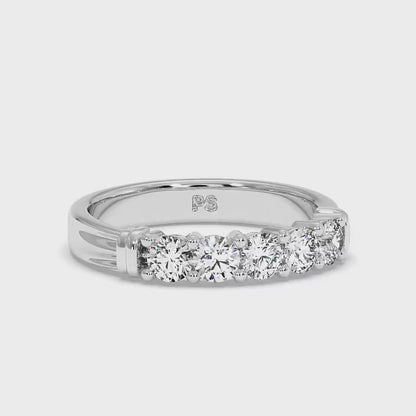 0.65 CT Round Cut Diamonds - Wedding Band