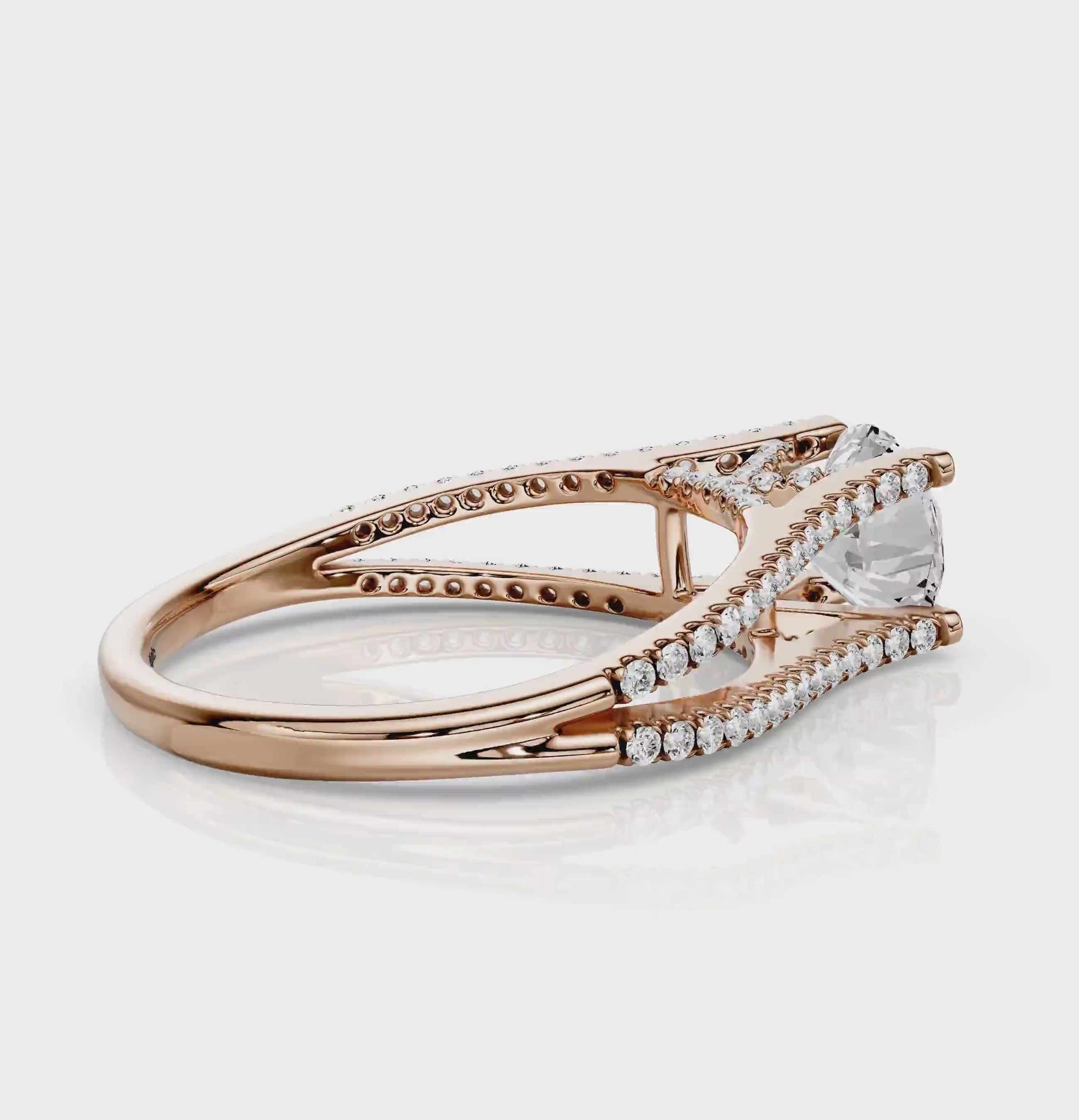 0.75-1.90 CT Round Cut Natural Diamonds - Engagement Ring