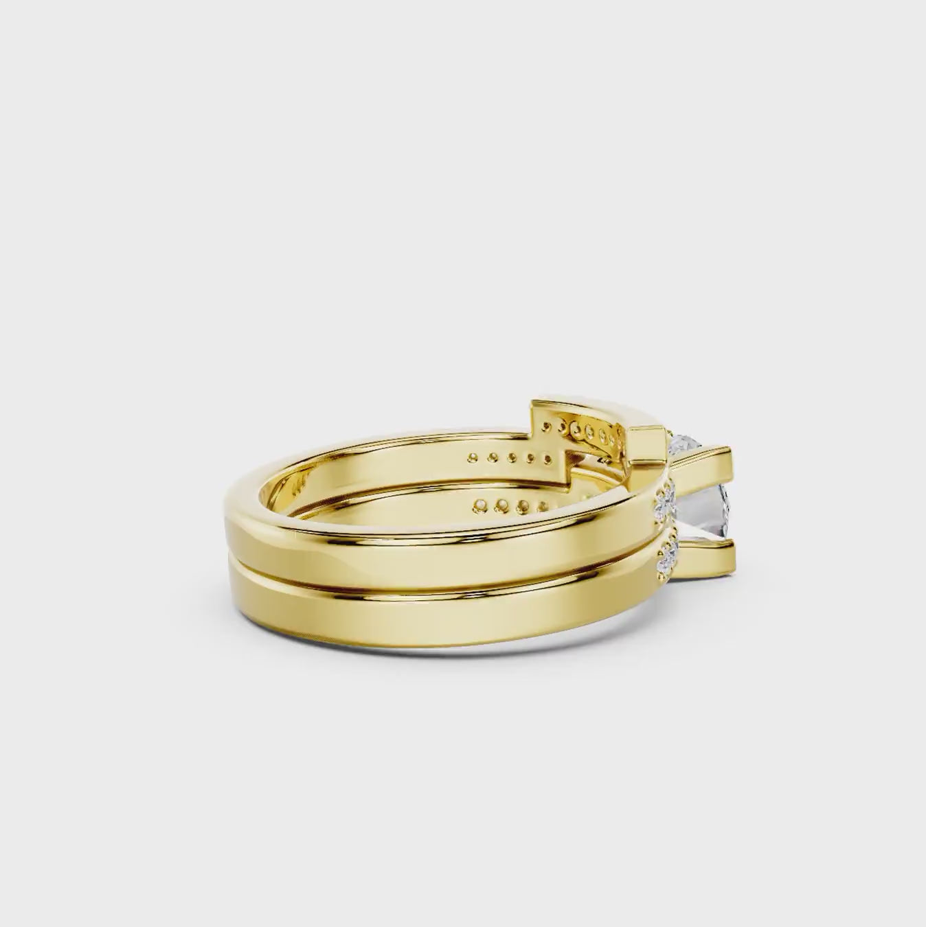 0.85-6.35 CT Round Cut Diamonds - Bridal Set