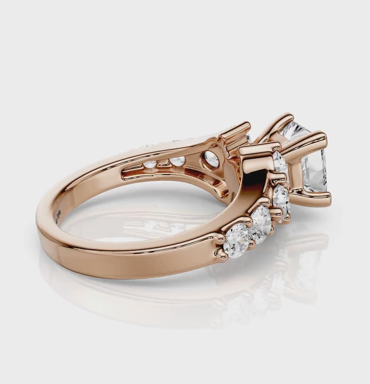 1.75-2.90 CT Princess &amp; Round Cut Natural Diamonds - Engagement Ring