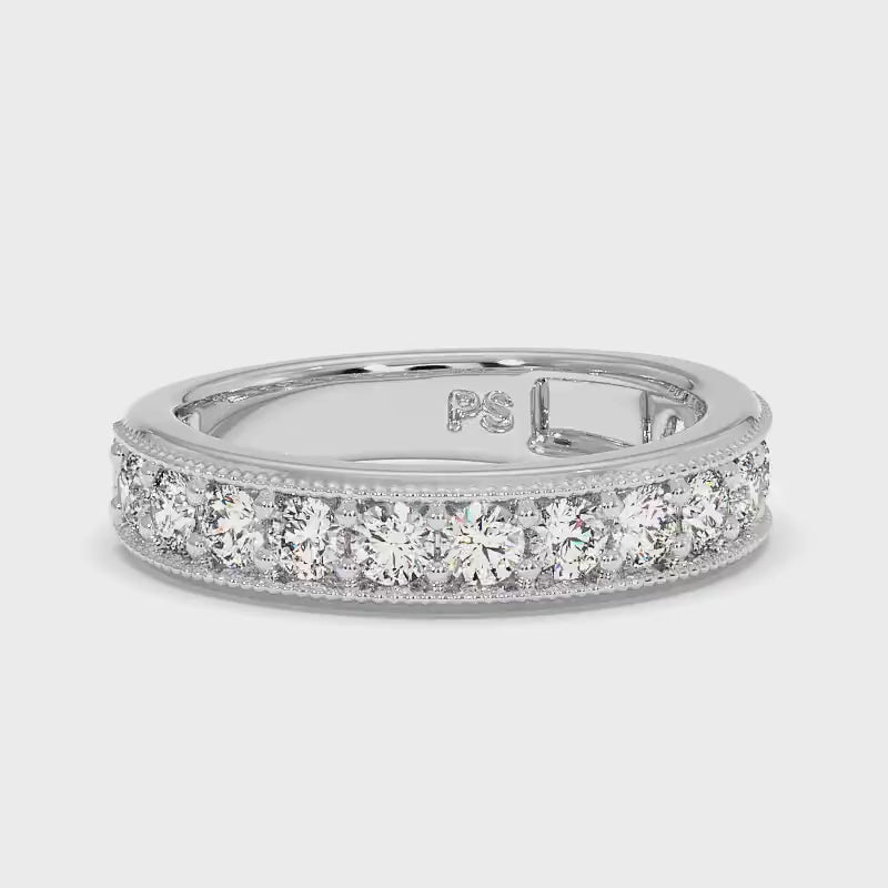 1.30 CT Round Cut Diamonds - Wedding Band