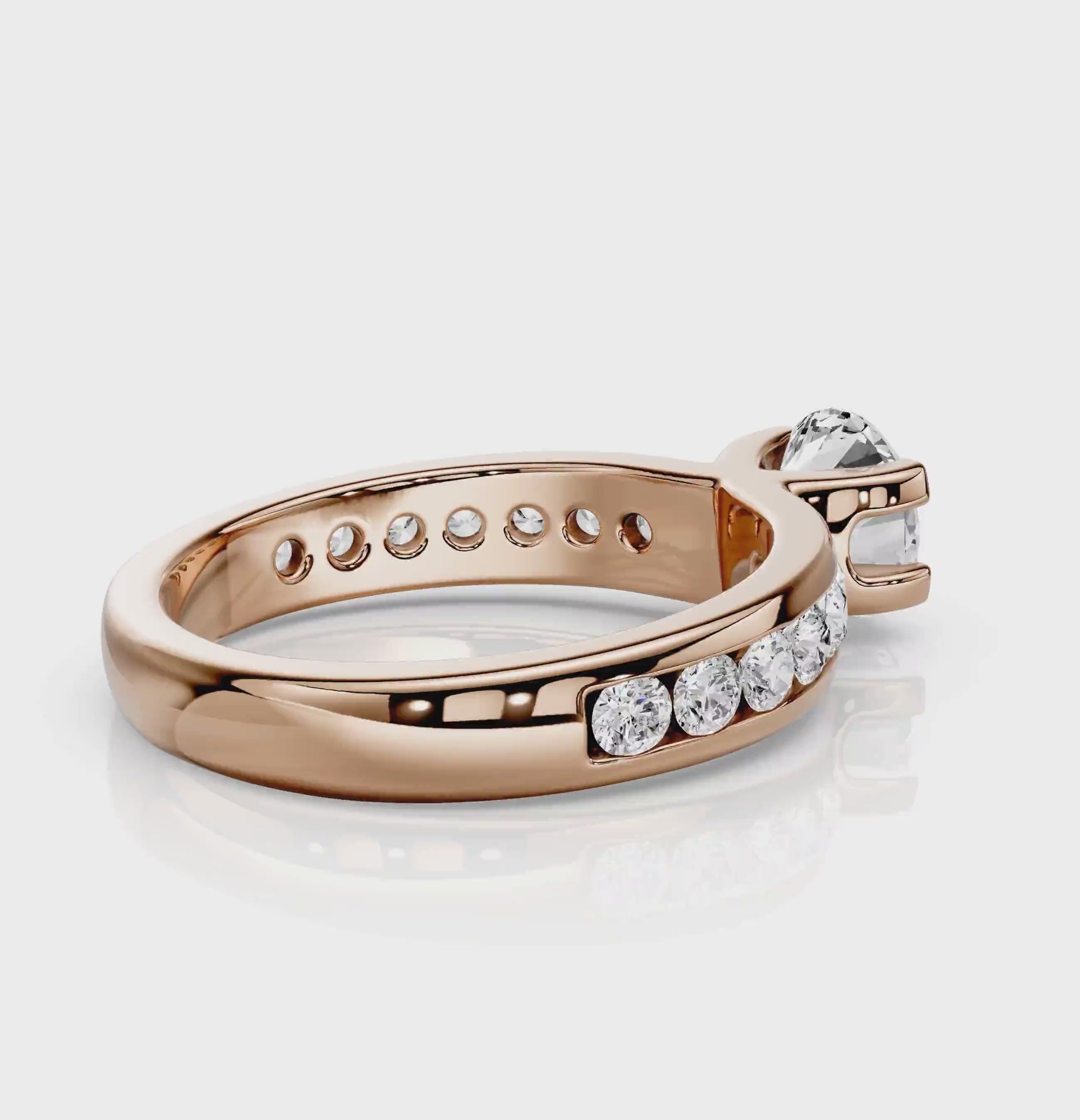 0.95-2.10 CT Round Cut Natural Diamonds - Engagement Ring