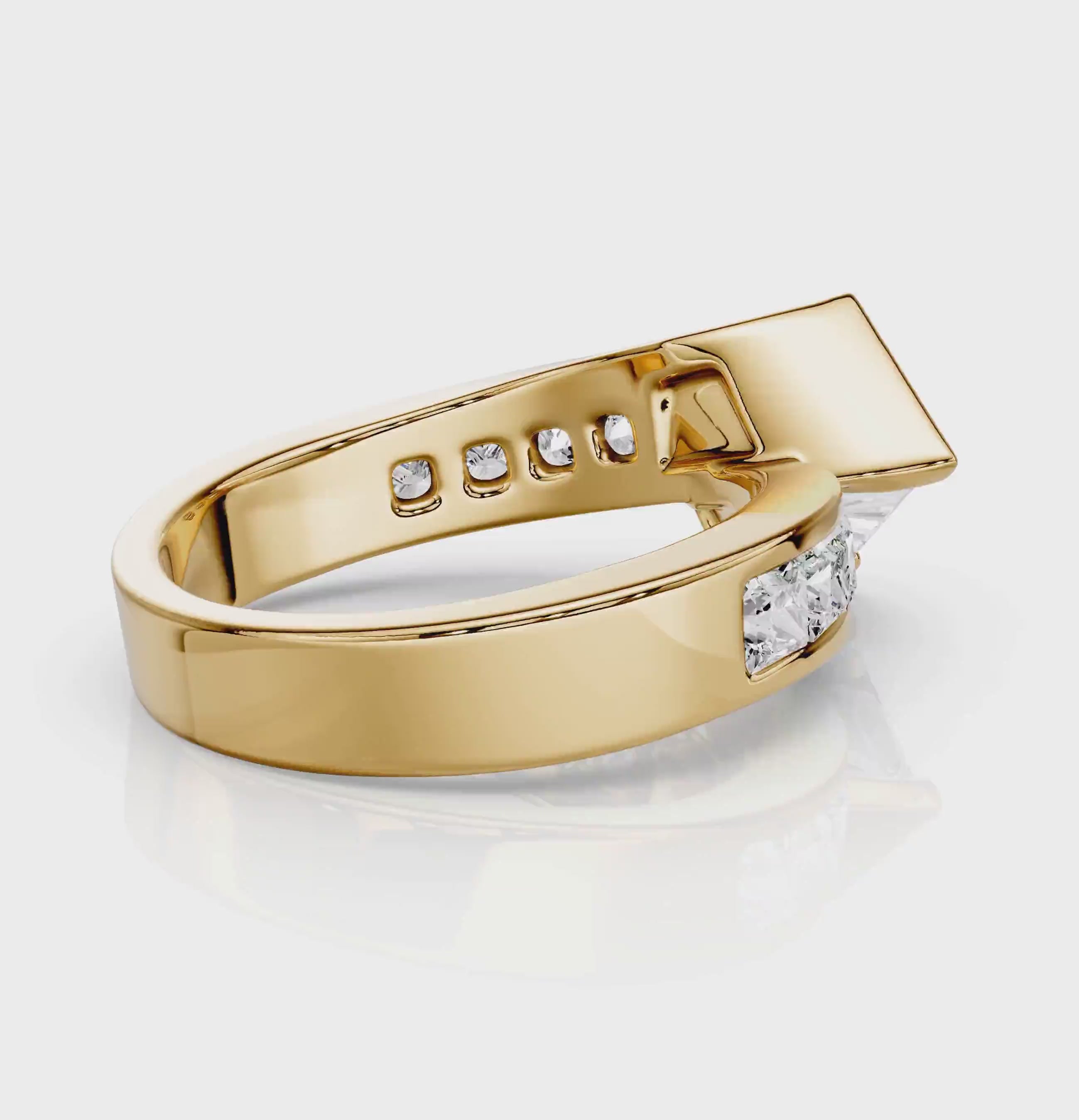 1.95-3.10 CT Princess Cut Natural Diamonds - Engagement Ring