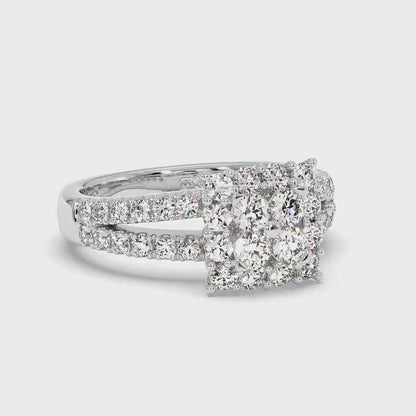 1.21 CT Round Cut Lab Grown Diamonds - Engagement Ring