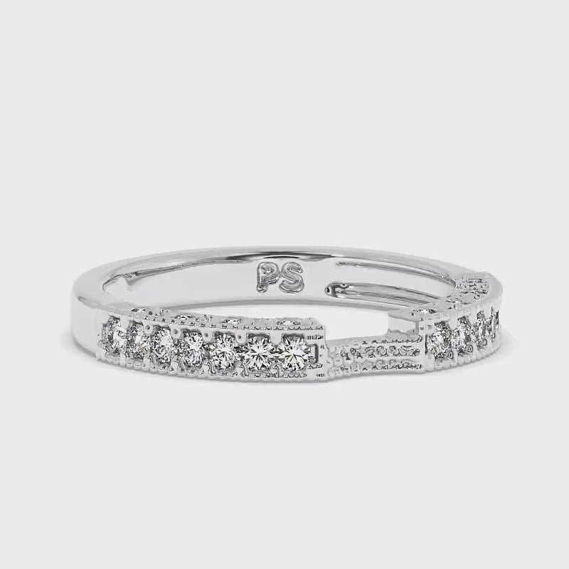 0.50 CT Round Cut Diamonds - Wedding Band