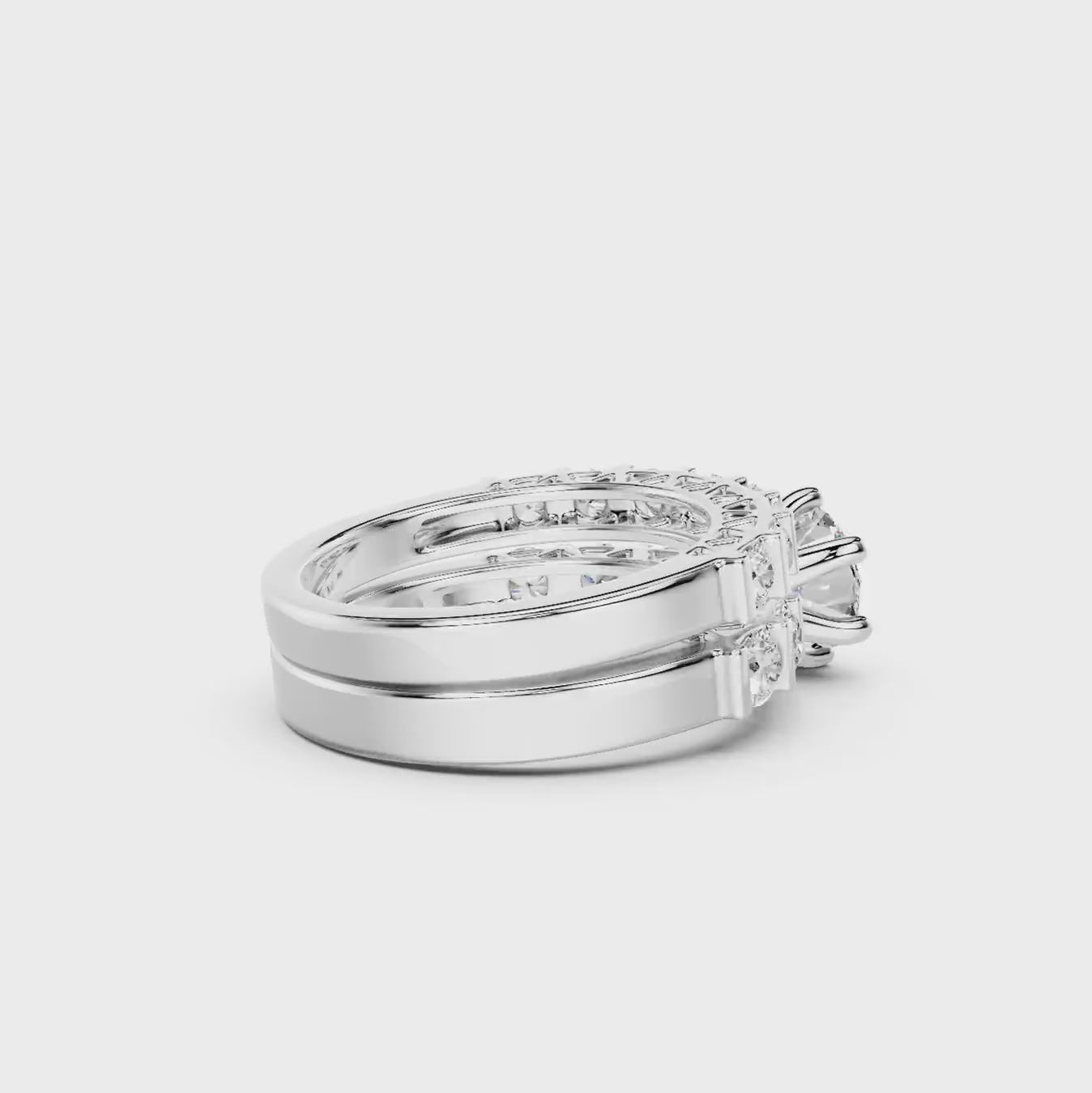 1.65-7.15 CT Round Cut Diamonds - Bridal Set