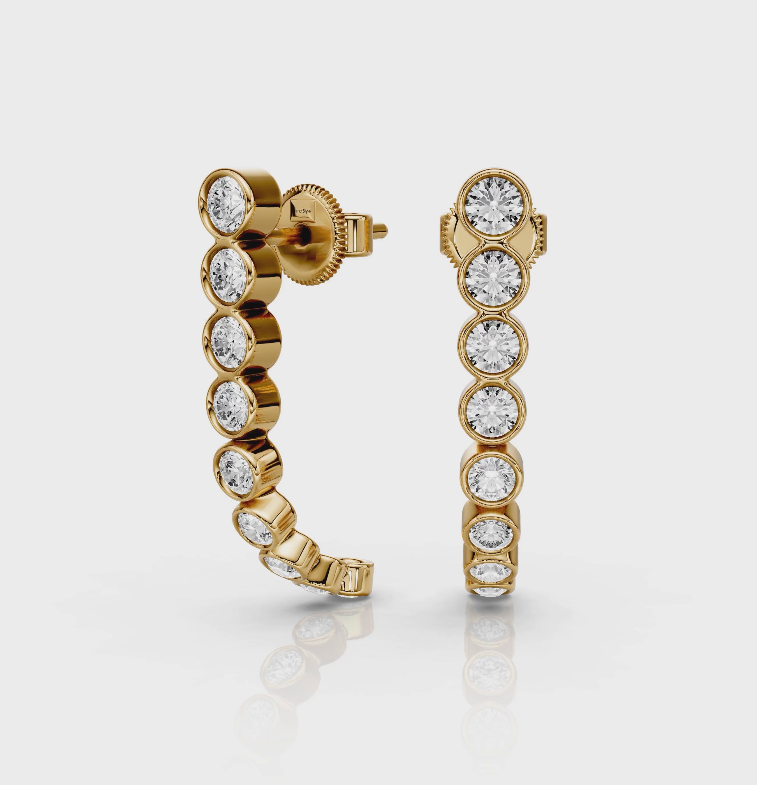 1.35 CT Round Cut Diamonds - Diamond Earrings