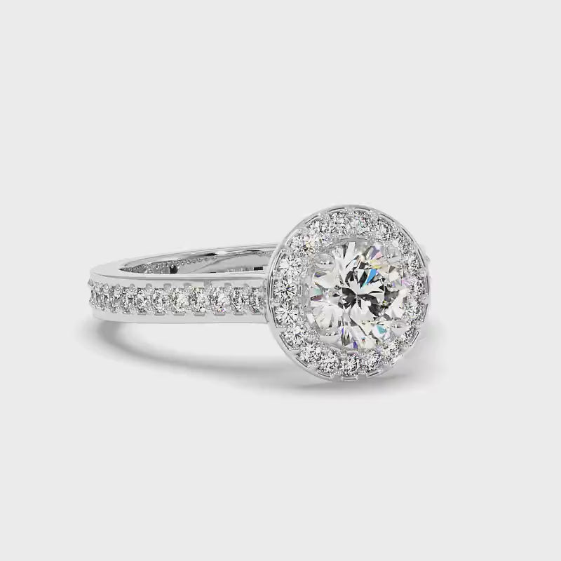 0.85-3.35 CT Round Cut Lab Grown Diamonds - Engagement Ring