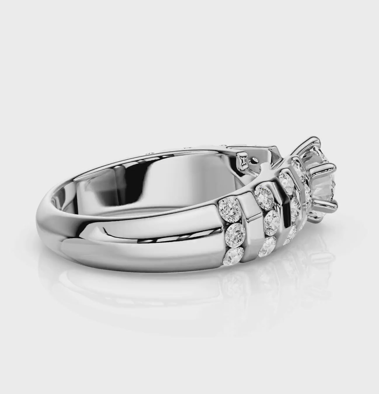 1.10-2.25 CT Round Cut Natural Diamonds - Engagement Ring