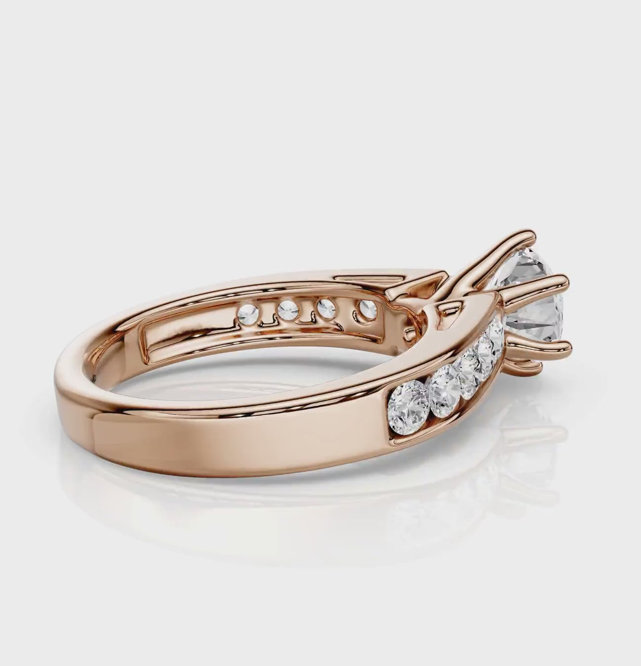 1.00-2.15 CT Round Cut Natural Diamonds - Engagement Ring