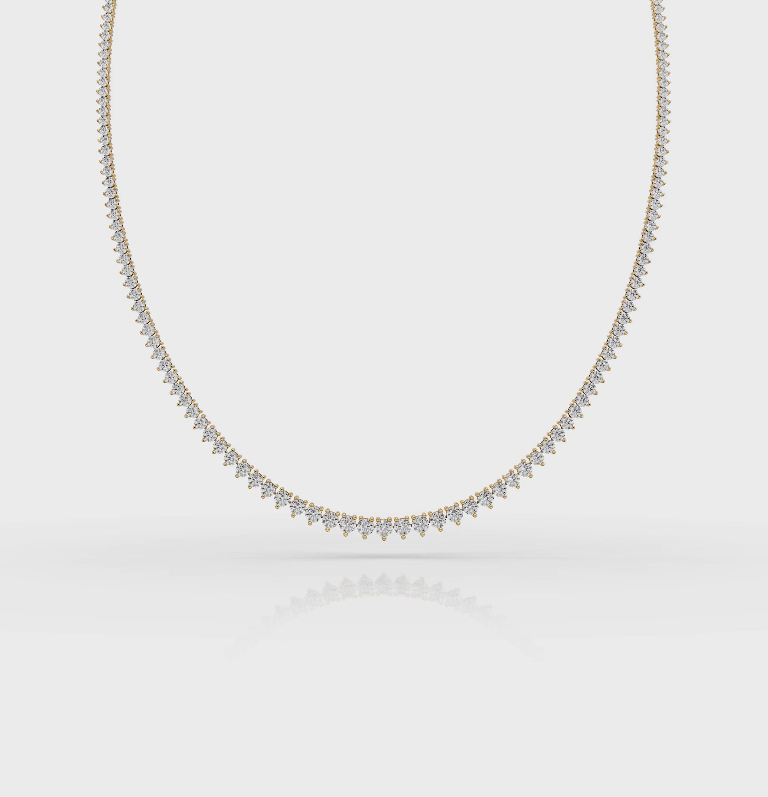 10.00 CT Round Cut Diamonds - Diamond Necklace