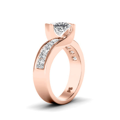 1.95-3.10 CT Princess Cut Diamonds - Engagement Ring