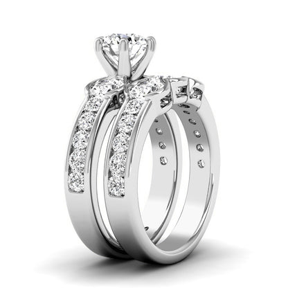 2.30-3.45 CT Round Cut Diamonds - Bridal Set