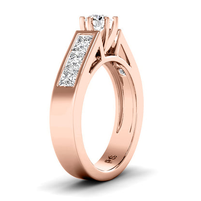 1.40-2.55 CT Princess &amp; Round Cut Diamonds - Engagement Ring