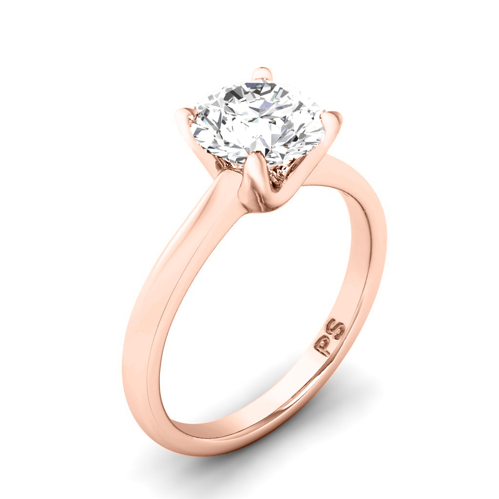 0.50-3.00 CT Round Cut Lab Grown Diamonds - Solitaire Ring