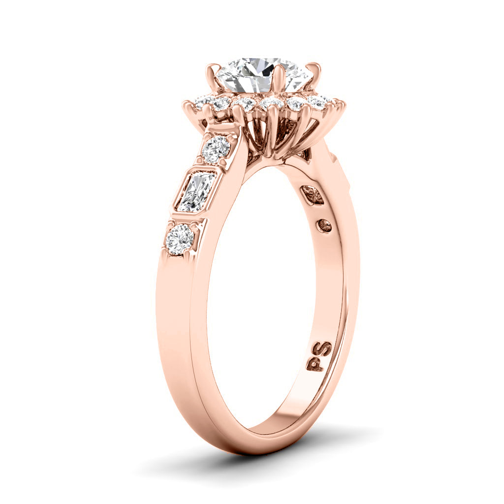 0.92-2.07 CT Round &amp; Radiant Cut Diamonds - Engagement Ring
