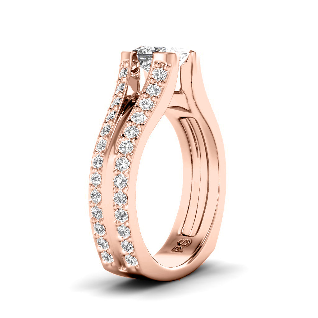 1.50-4.00 CT Round &amp; Princess Cut Lab Grown Diamonds - Engagement Ring