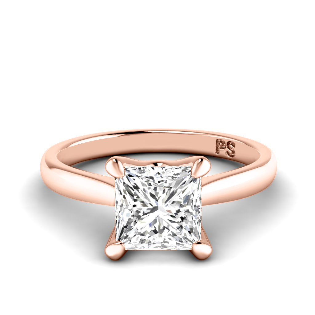 0.50-3.00 CT Princess Cut Lab Grown Diamonds - Solitaire Ring