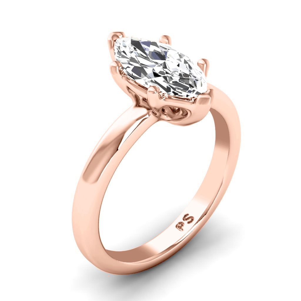 0.35-1.50 CT Marquise Cut Diamonds - Solitaire Ring