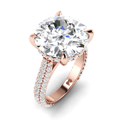 11.90 CT Round Cut Lab Grown Diamonds - Engagement Ring