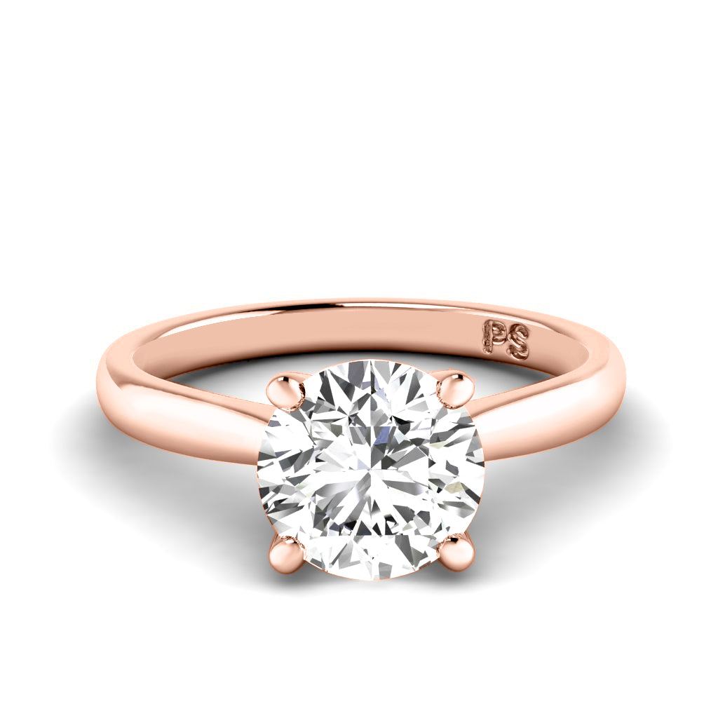 0.50-3.00 CT Round Cut Lab Grown Diamonds - Solitaire Ring