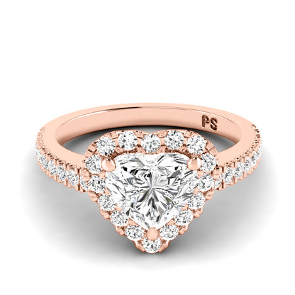 0.80-1.95 CT Round &amp; Heart Cut Diamonds - Engagement Ring