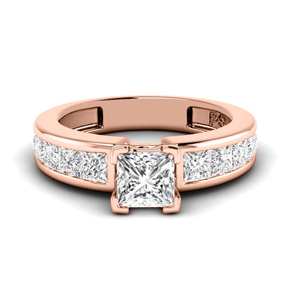 1.70-4.20 CT Princess Cut Lab Grown Diamonds - Engagement Ring