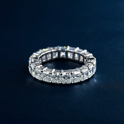 4.00-10.00 CT Radiant Cut Lab Grown Diamonds - Eternity Ring