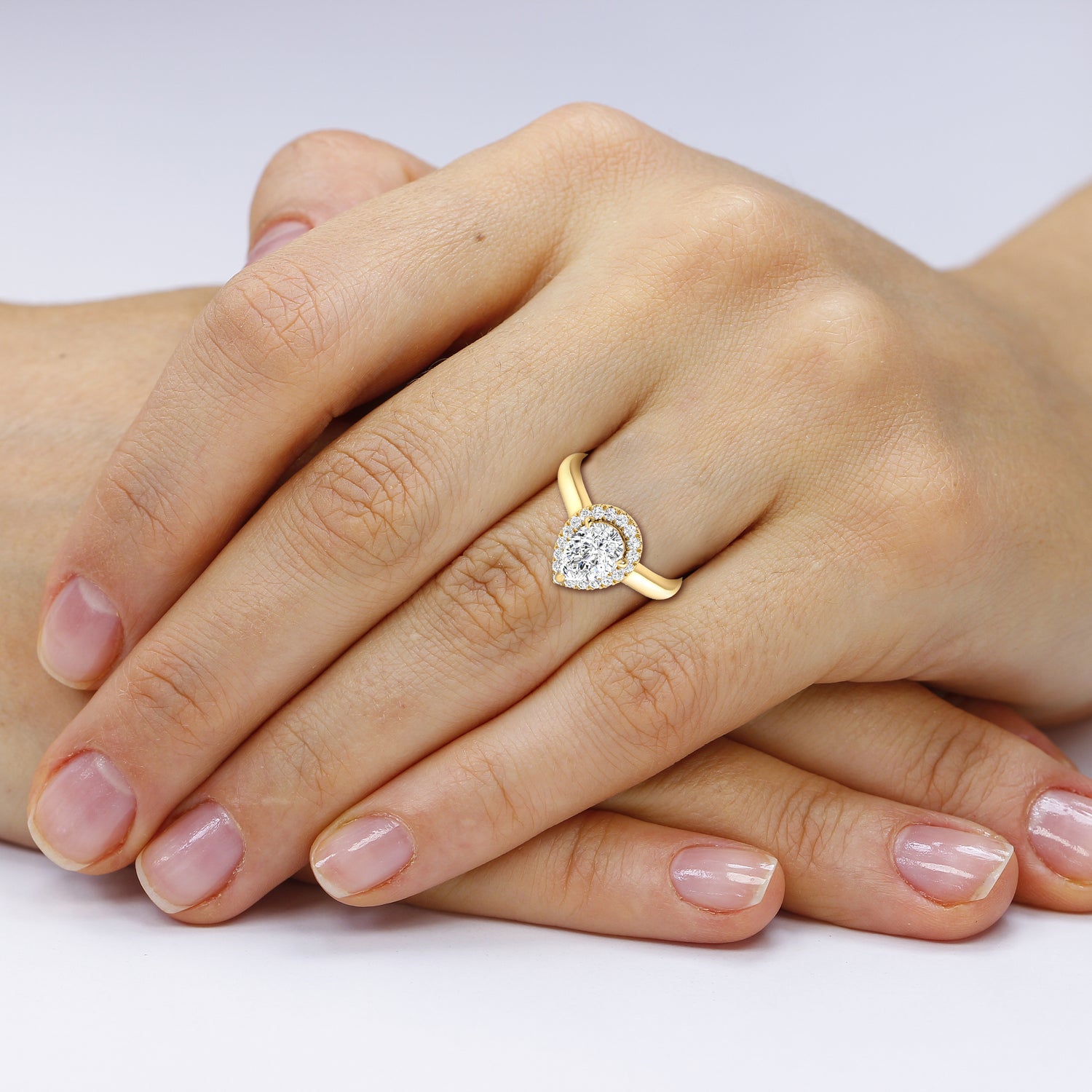 0.55-1.70 CT Round &amp; Pear Cut Diamonds - Engagement Ring
