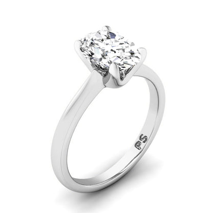 0.50-3.00 CT Oval Cut Lab Grown Diamonds - Solitaire Ring